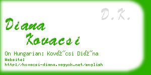 diana kovacsi business card